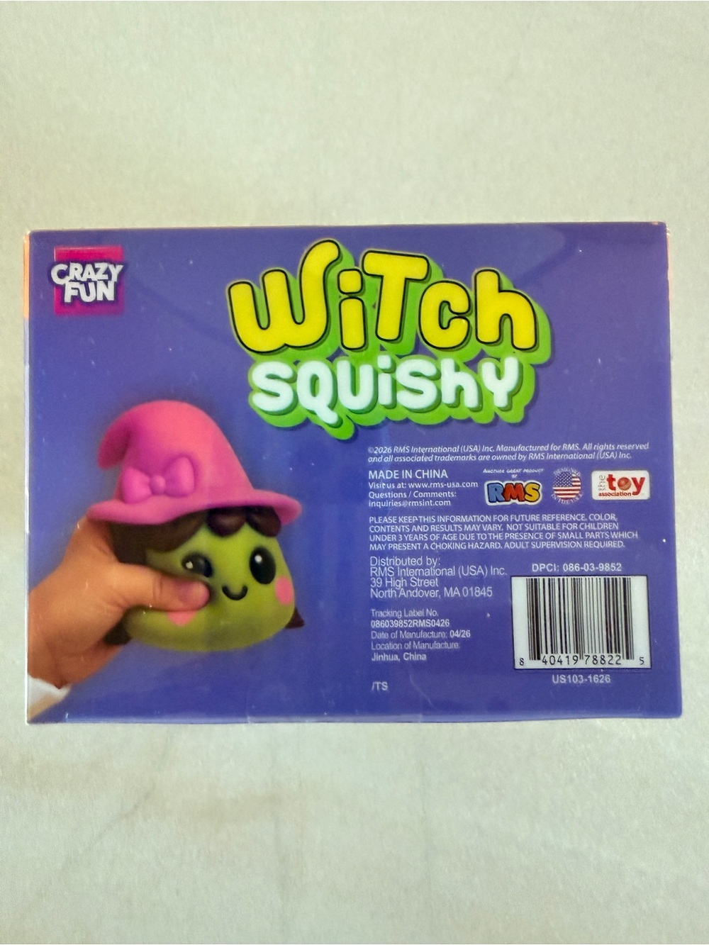 NWT Authentic RMS Crazy Fun Witch Squishy Halloween 2026 Viral Fidget Toy - Picture 6 of 6
